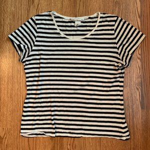 Black and White striped tee